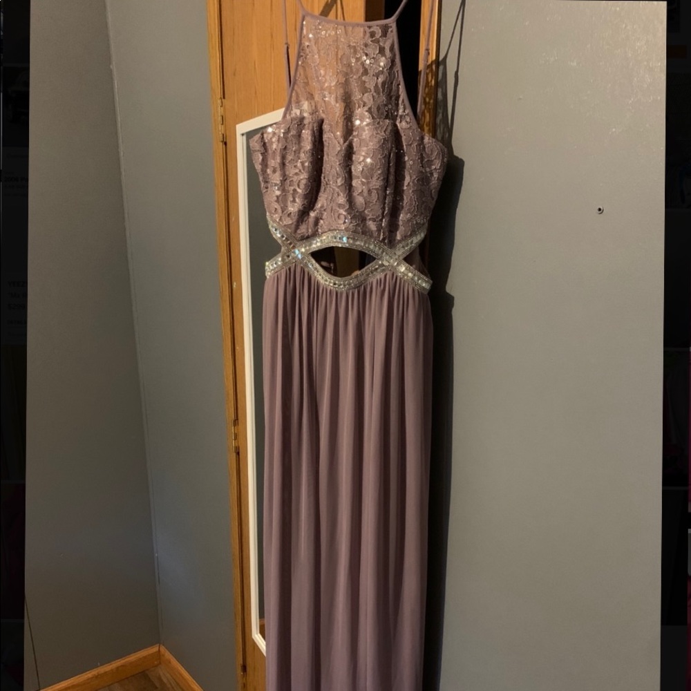 Purple Lace Sparkly Dress